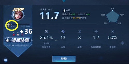 王者荣耀一局游戏加多少熟练度