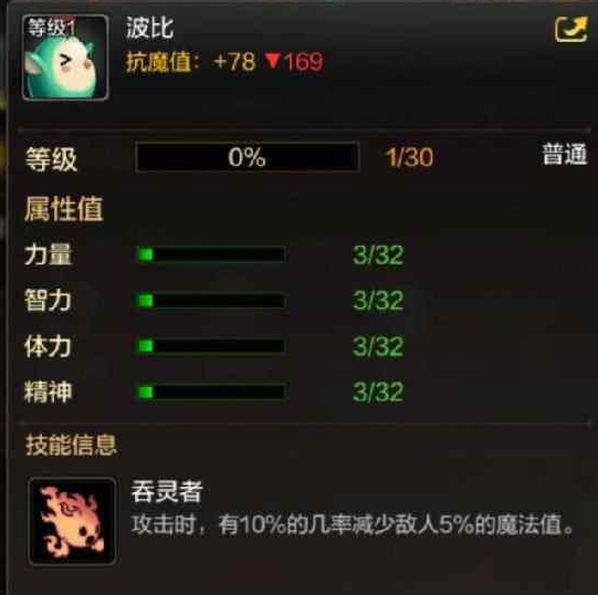 DNF手游波比属性详解