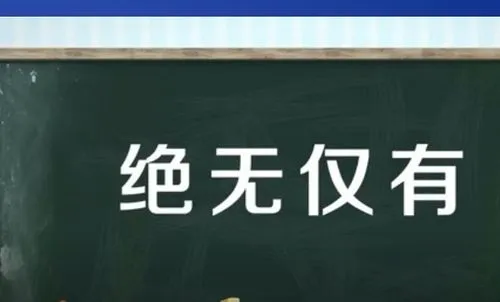 成语绝无仅有正确的意思是以下哪个