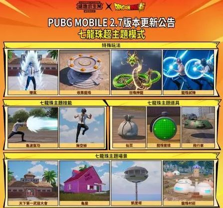 绝地求生之七龙珠联动版活动更新内容图文详细介绍一览
