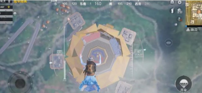 和平精英天空赛场八角笼具体位置介绍,天空赛场八角笼进入方法