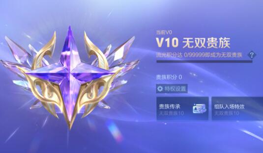 王者荣耀v10无双贵族多少钱1